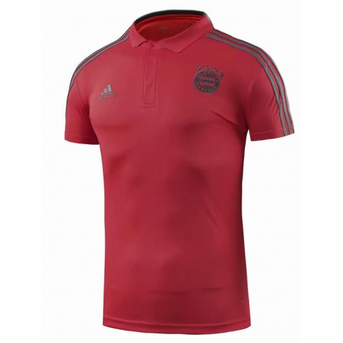 Bayern Munich 18/19 Polo Jersey Shirt Red